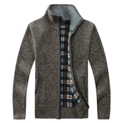 LEGIBLE 2025 Men's Sweaters Autumn Winter Wool Zipper Cardigan Sweaters Man Casual Knitwear Sweatercoat Male
