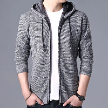 LEGIBLE 2025 Men's Sweaters Autumn Winter Wool Zipper Cardigan Sweaters Man Casual Knitwear Sweatercoat Male