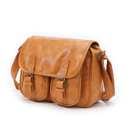 Fashion Japan Style Men's Messenger Bag Soft PU Leather Crossbody Messenger Bag Men Satchels Crossbody Bag Mens Shoulder Bags