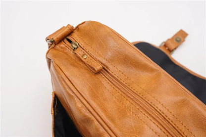 Fashion Japan Style Men's Messenger Bag Soft PU Leather Crossbody Messenger Bag Men Satchels Crossbody Bag Mens Shoulder Bags
