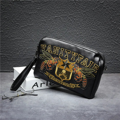 Embroidery Bee Crossbody Shoulder Bag Men Fashion Multifunction Clutch Bag Men Shoulder Bag Crossbody Messenger Bag Man Handbag