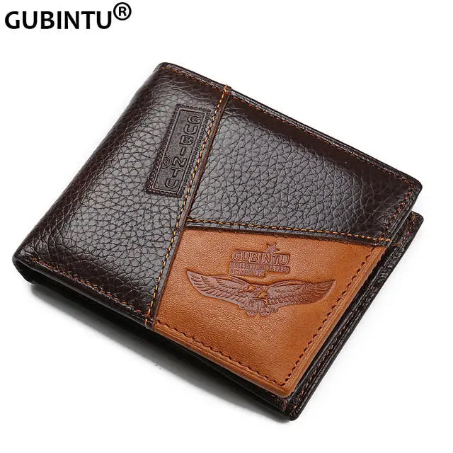 High Quality Retro Men Wallets Name Engraving Genuine Cow Leather Zipper Coin Pocket Card Holder Simple Purses For Male