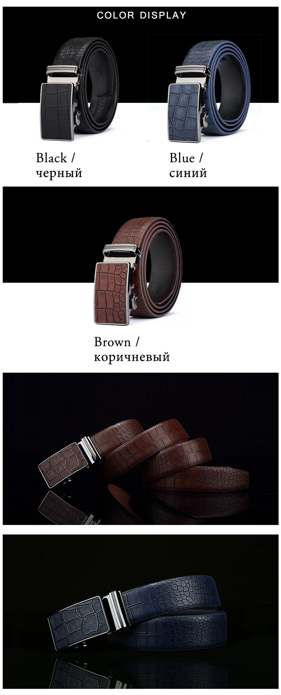 Maikun Luxury Leather Belt for Men Original Designt Ostrich Grain Automatic Buckle Belt Ceinture Homme Cinto Masculino