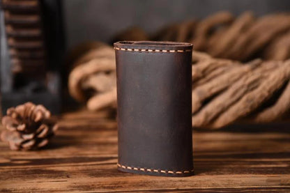 FANCODI Handmade Vintage Genuine Leather Key Holder Men keyChain Cover Leather Key Wallet Men key case bag Women Key Organizer