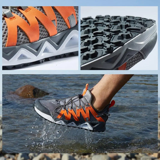 Rax Men's Aqua Upstreams Shoes Quick-drying Breathble Fishing Shoes Women Hole PU Insole Anti-slip Water Shoes 82-5K463