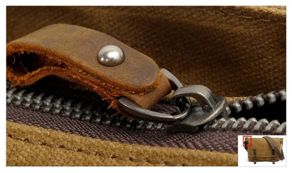 New Fashion Thick Wax Canvas Men Shoulder bag Messenger bag Men Crossbody Bag Vintage male Leisure Sling bag Casual Boy