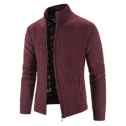 LEGIBLE 2025 Men's Sweaters Autumn Winter Wool Zipper Cardigan Sweaters Man Casual Knitwear Sweatercoat Male