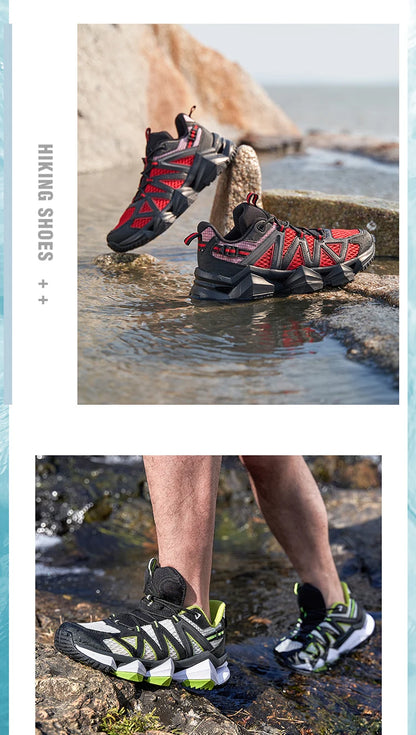 Rax-Men Women Breathable Hiking Water Shoes Water Sports Shoes Summer Hiking Outdoor Walking Fishing