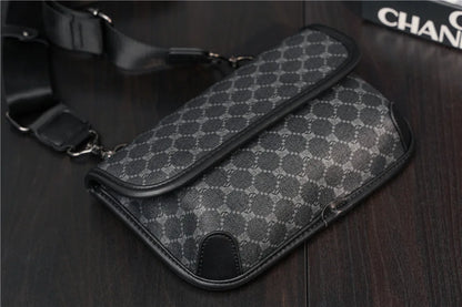 Brand Design Shoulder Bag Men Crossbody Bag Fashion Business PU Leather Shoulder Bag Male Mobile Phone Bag Purses Handbags New