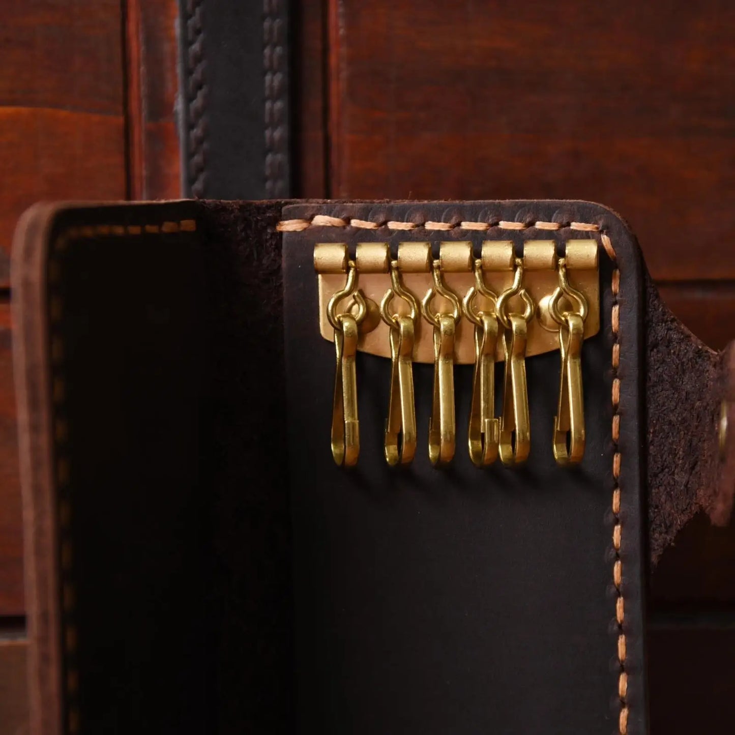 High Class Handmade Men Genuine Leather Key Holder Leather Key Wallet Men Housekeeper Women Key Case Bag key organizer pouch