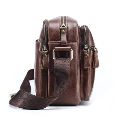 New 2025 Men Genuine Leather Shoulder Bag Casual Leather Men's Pad Messenger Bag Male Business Crossbody Bag Hot Handbag for Men