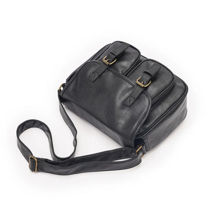 Fashion Japan Style Men's Messenger Bag Soft PU Leather Crossbody Messenger Bag Men Satchels Crossbody Bag Mens Shoulder Bags