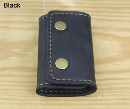 FANCODI Handmade Vintage Genuine Leather Key Holder Men keyChain Cover Leather Key Wallet Men key case bag Women Key Organizer