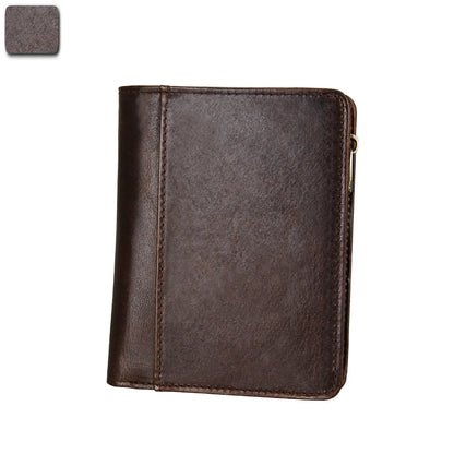 Men Name Engraving Short Wallets Casual Fashion Genuine Leather Male Zipper Purses Coin ID Card Holder Pocket Wallets For Men