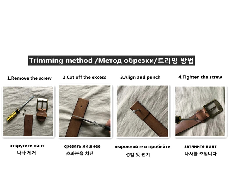 Extra Thick Genuine Leather Vintage Distressed Brass Pin Buckle Men's Belt Designer Lucky Tactical Personality Jeans Male Belt