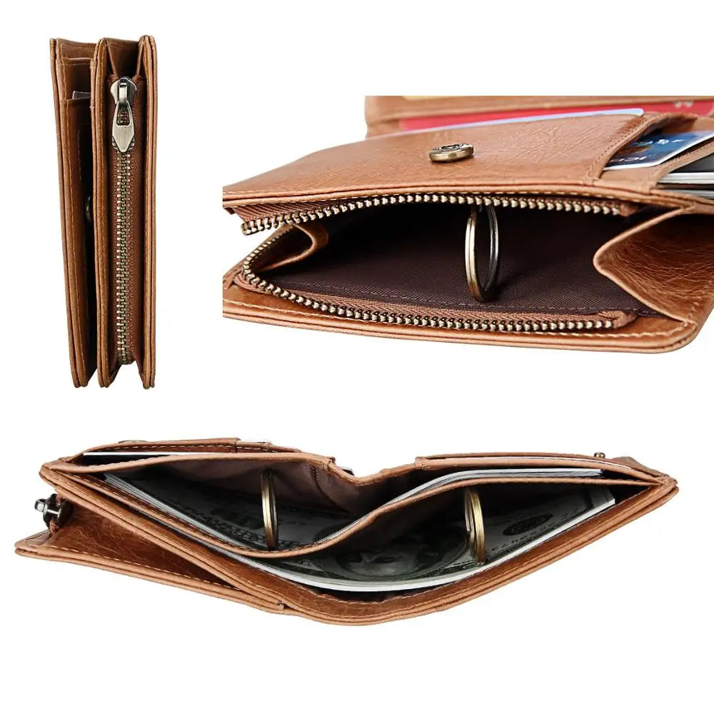 Men Name Engraving Short Wallets Casual Fashion Genuine Leather Male Zipper Purses Coin ID Card Holder Pocket Wallets For Men