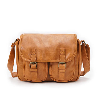 Fashion Japan Style Men's Messenger Bag Soft PU Leather Crossbody Messenger Bag Men Satchels Crossbody Bag Mens Shoulder Bags