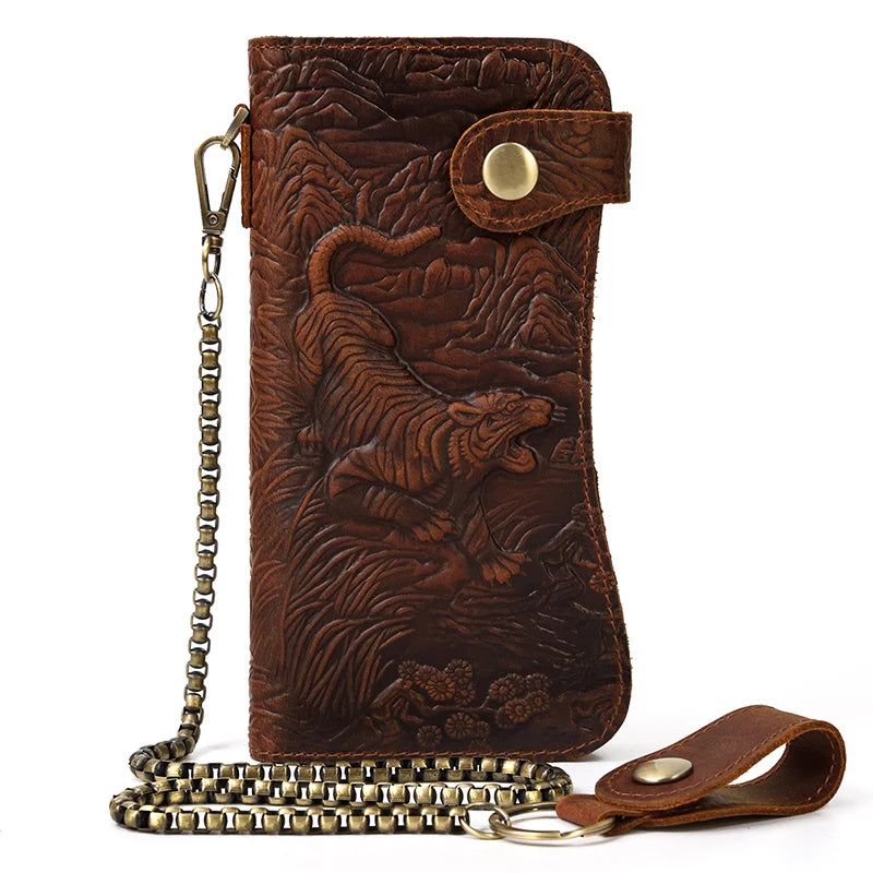 Newsbirds Genuine Leather Long Wallet Wrist Belt Strap Chain Wallet Christmas Gift Wallet gift men woman wallets Clip Purse