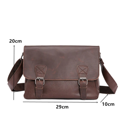 Vintage Men Crossbody Bags Luxury Fashion Shoulder Bag Mens Messenger Bag Laptop Bag Male Briefcase Handbags Daily Work Satchels