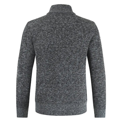 New Autumn Winter Jacket Men Coats Solid Slim Fit Thick Fleece Coats Men Jacket Casual Stand Collar Zip Jacket Men