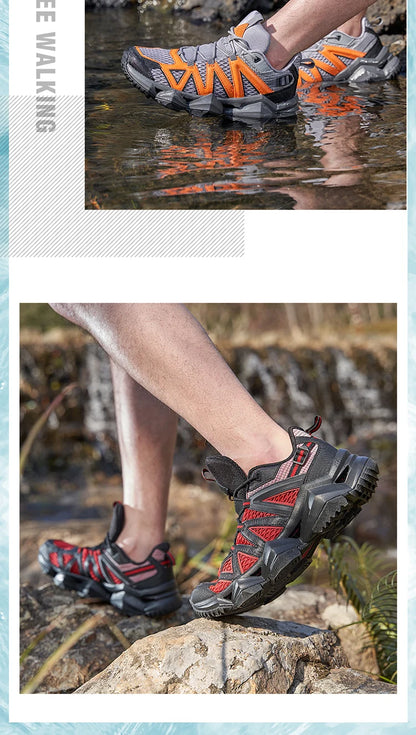 Rax-Men Women Breathable Hiking Water Shoes Water Sports Shoes Summer Hiking Outdoor Walking Fishing