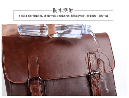 Retro Fashion Messenger Bag Men Luxury PU Leather Crossbody Bags Men Handbag Briefcases Laptop Bag Men Shoulder Messenger Bags