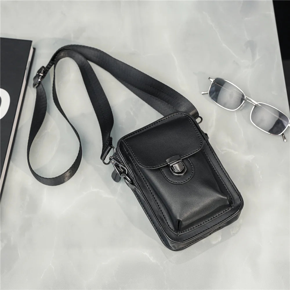 Vintage Mini Men's Crossbody Bag Fashion Shoulder Bag Men Mobile Phone Bag Casual Handbags Small Crossbody Shoulder Bag For Men