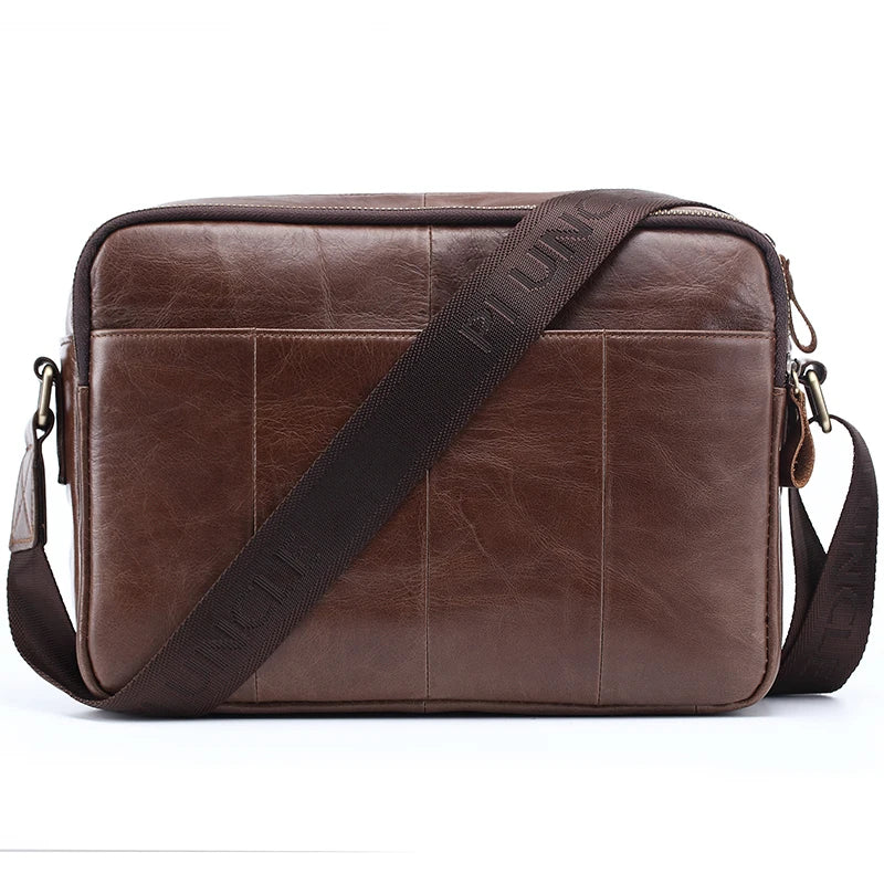 New 2025 Men Genuine Leather Shoulder Bag Casual Leather Men's Pad Messenger Bag Male Business Crossbody Bag Hot Handbag for Men