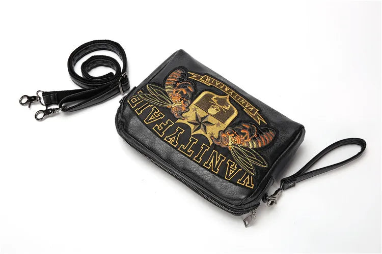 Embroidery Bee Crossbody Shoulder Bag Men Fashion Multifunction Clutch Bag Men Shoulder Bag Crossbody Messenger Bag Man Handbag
