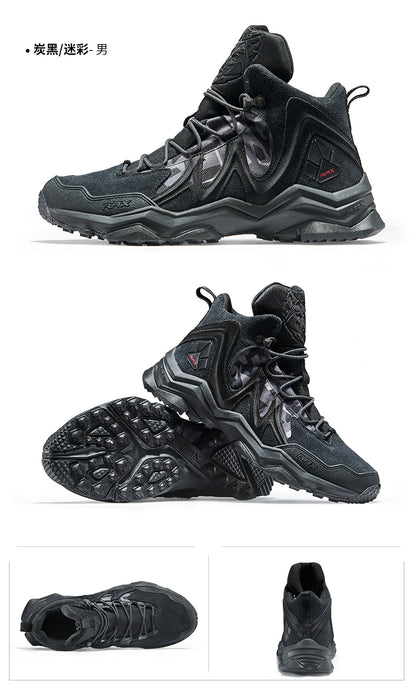 RAX Men Hiking Shoes winter Waterproof Outdoor Sneaker Men Leather Trekking Boots Trail Camping Climbing Hunting Sneakers Women