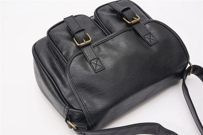 Fashion Japan Style Men's Messenger Bag Soft PU Leather Crossbody Messenger Bag Men Satchels Crossbody Bag Mens Shoulder Bags
