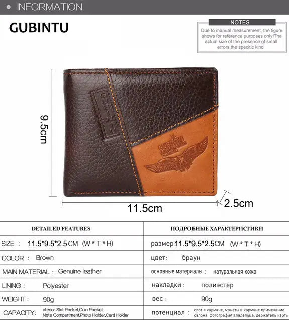 High Quality Retro Men Wallets Name Engraving Genuine Cow Leather Zipper Coin Pocket Card Holder Simple Purses For Male