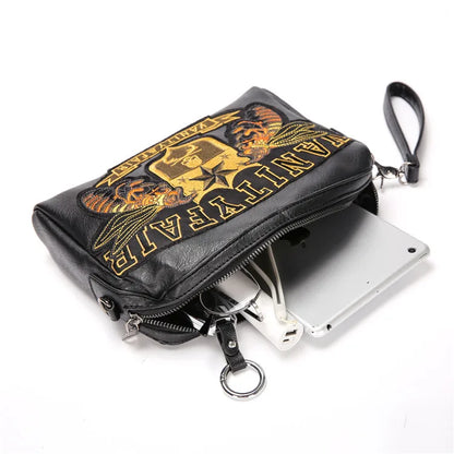 Embroidery Bee Crossbody Shoulder Bag Men Fashion Multifunction Clutch Bag Men Shoulder Bag Crossbody Messenger Bag Man Handbag