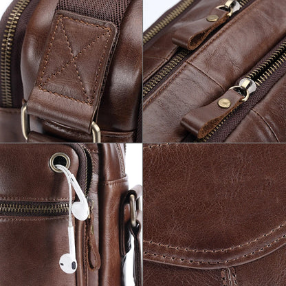 New 2025 Men Genuine Leather Shoulder Bag Casual Leather Men's Pad Messenger Bag Male Business Crossbody Bag Hot Handbag for Men