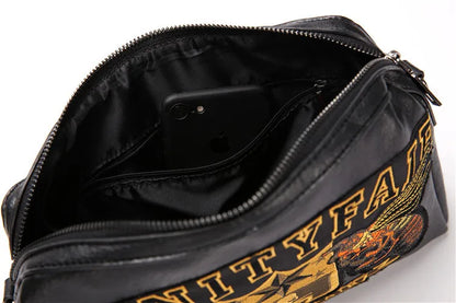 Embroidery Bee Crossbody Shoulder Bag Men Fashion Multifunction Clutch Bag Men Shoulder Bag Crossbody Messenger Bag Man Handbag