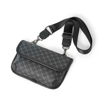 Brand Design Shoulder Bag Men Crossbody Bag Fashion Business PU Leather Shoulder Bag Male Mobile Phone Bag Purses Handbags New