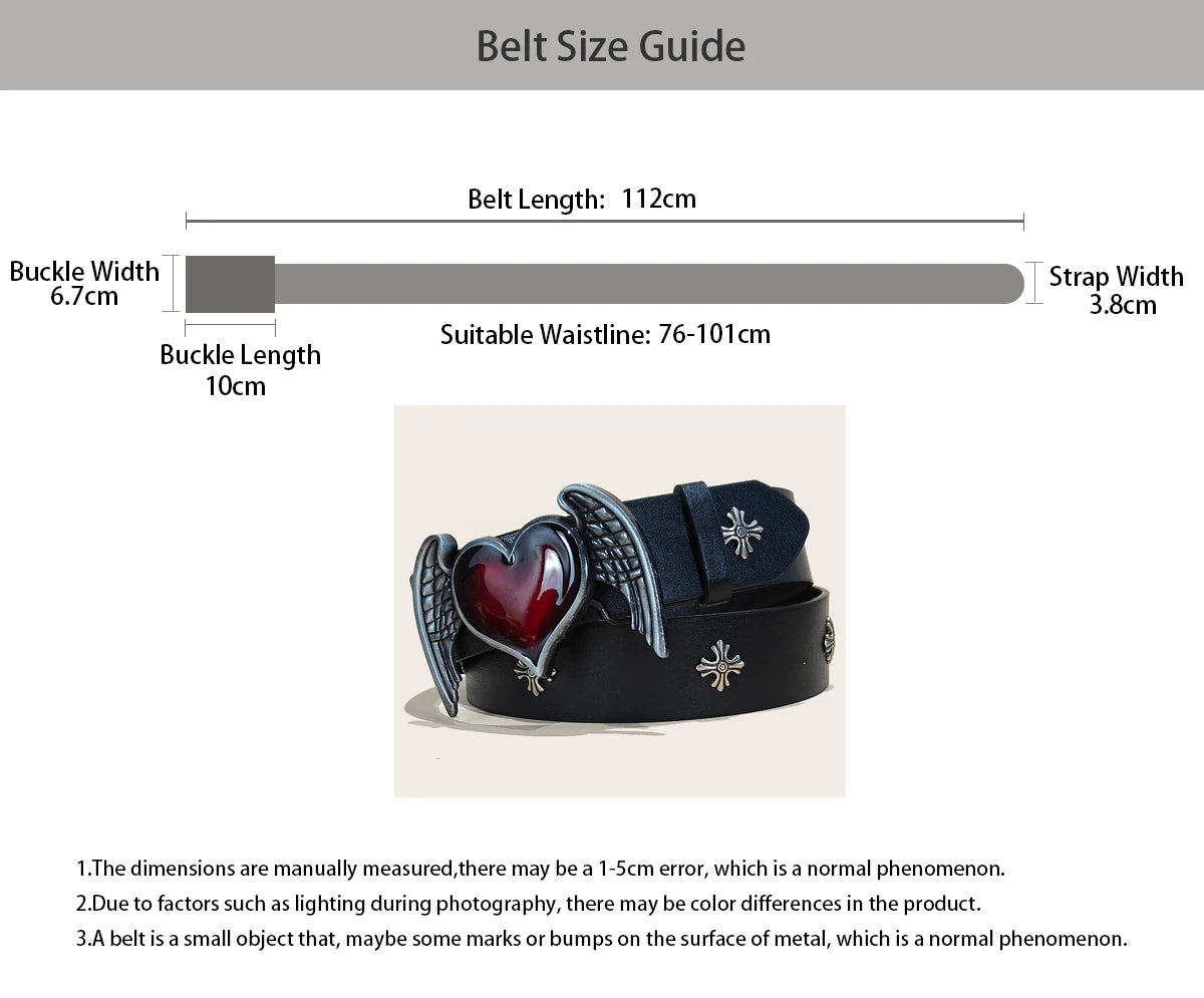 Fashion Punk Belt Cross Melancholic Second-generation Belt Design High Quality Gothic Accessories Plus Size Belt for Men Women