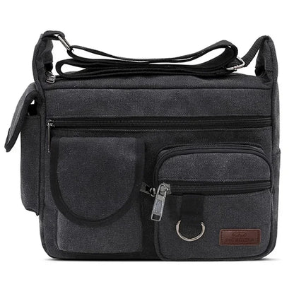 Men's Canvas Shoulder Bag Casual Tote Travel Crossbody Bag Luxury Messenger Bag High Quality Fashion Handbag Chest Bag