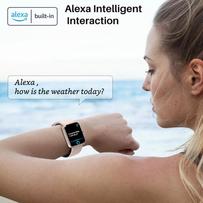 Refurbished TOZO S2 Smartwatch Waterproof 5ATM Smart Watch Alexa Built-in Fitness Tracker Swim Sport Watch for Android IOS