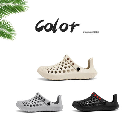 Summer Shoes Men Clogs Eva Slippers Men Flat Sandals Breathable Hole Shoes Men Beach Home Leisure Slides Men Summer Shoes