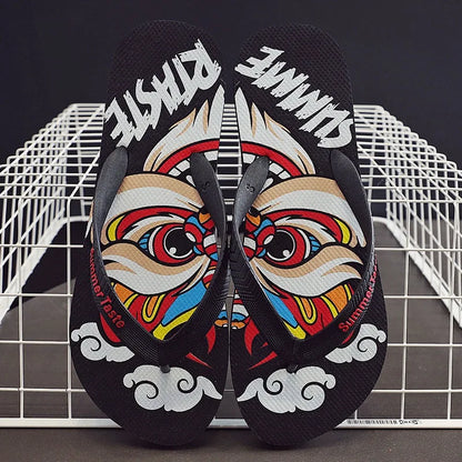 2022 New Flip Flops Slippers Men Summer Anti-skid Outdoor Korea Casual Light Beach Sandals Household Slipper Students Slides