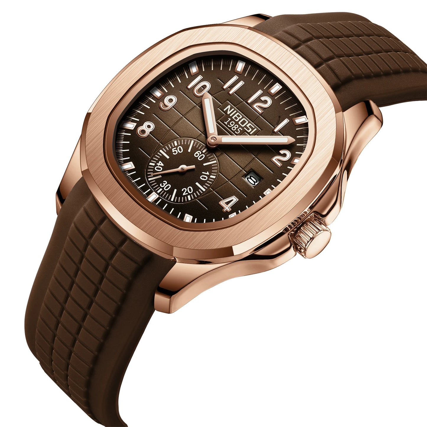 NIBOSI New Mens Watches Top Brand Luxury AQUANAUT Quartz Watches for Men Waterproof Luminous Auto Date Male Watch Reloj Hombre