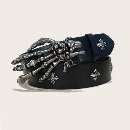 Fashion Punk Belt Cross Melancholic Second-generation Belt Design High Quality Gothic Accessories Plus Size Belt for Men Women
