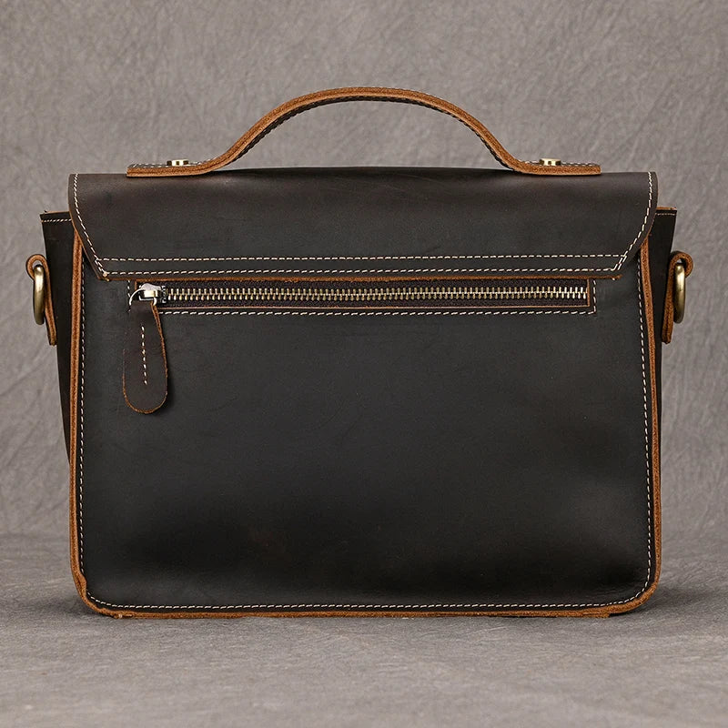 Luufan Crazy Horse Leather Men's Shoulder Bag Vintage Messenger Bags Men Male Small Travel Crossbody Bags Man Handbag Sling Bag