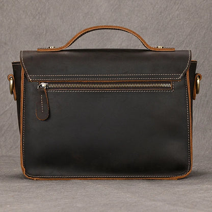 Luufan Crazy Horse Leather Men's Shoulder Bag Vintage Messenger Bags Men Male Small Travel Crossbody Bags Man Handbag Sling Bag