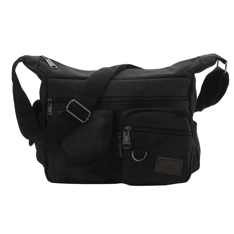 Heren Casual Sling Bag Messenger Crossbody Schouder Unisex Reizen Outdoor Vintage Tassen