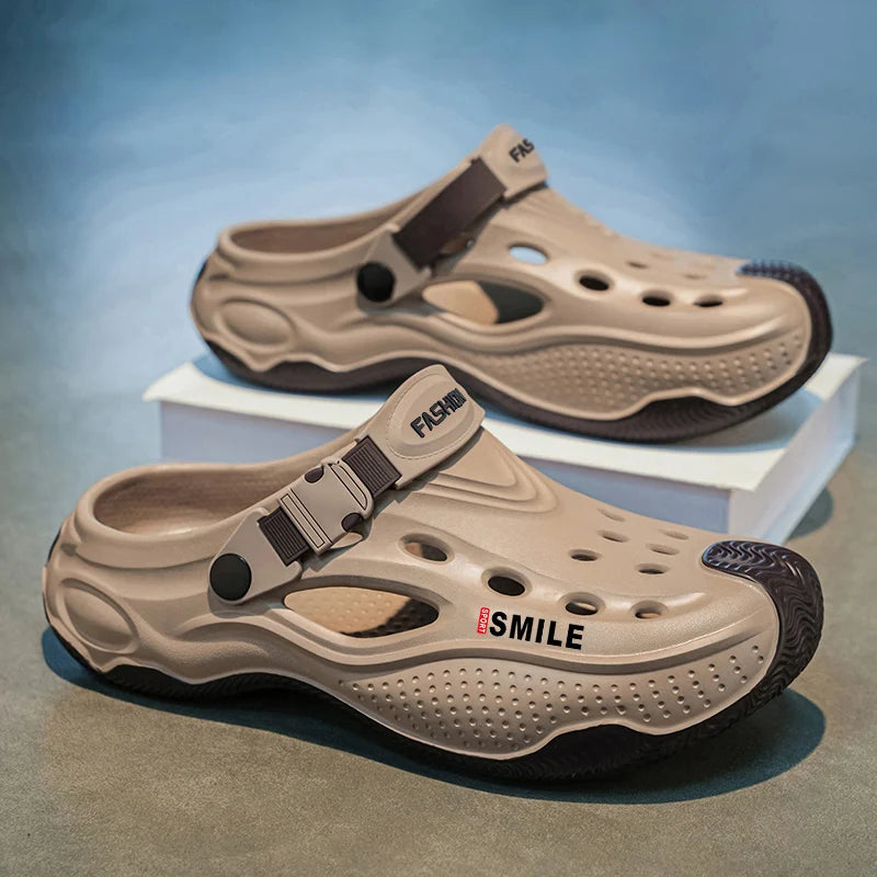 Summer New Design Men's Beach Clogs Outdoor Sandals Comfortable Slippers EVA Slides Men Casual Garden Shoes Male Beach Sandals