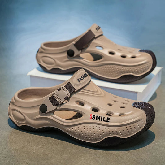 Summer New Design Men's Beach Clogs Outdoor Sandals Comfortable Slippers EVA Slides Men Casual Garden Shoes Male Beach Sandals