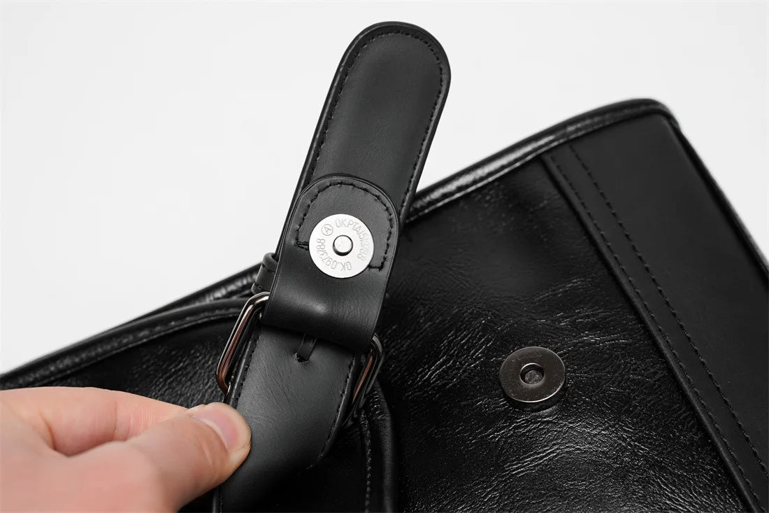 Retro Messenger Bag Men Crossbody Bags Luxury PU Leather Shoulder Messenger Bag for Men Fashion Flap Large Capacity Satchles