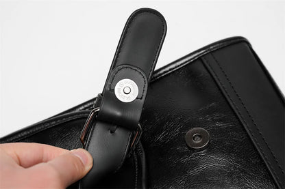 Retro Messenger Bag Men Crossbody Bags Luxury PU Leather Shoulder Messenger Bag for Men Fashion Flap Large Capacity Satchles